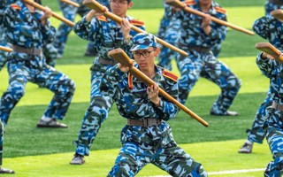 【原声现场】MILE米乐官方网站2022级学生军训——刺杀操表演